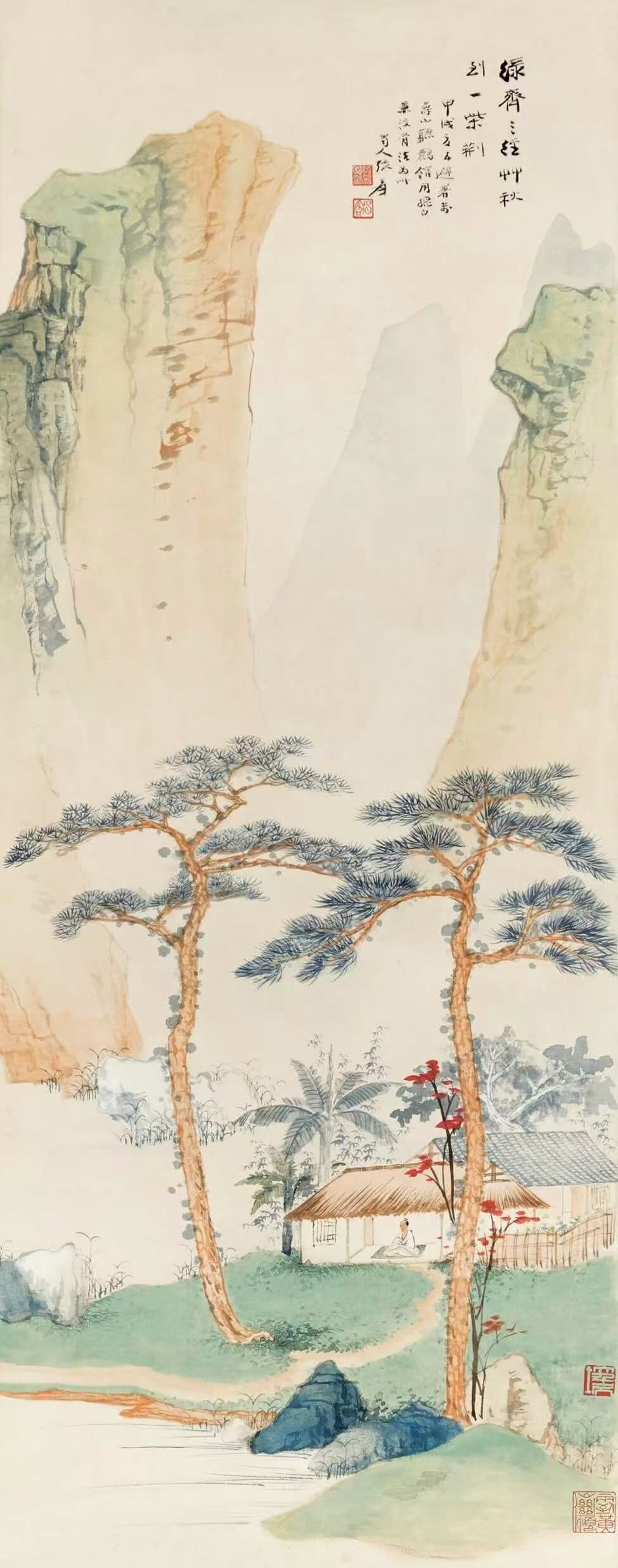 榮寶齋傳奇鑑定家王大山舊藏張大千《秋意沒骨山水圖》估價1500萬台北帝