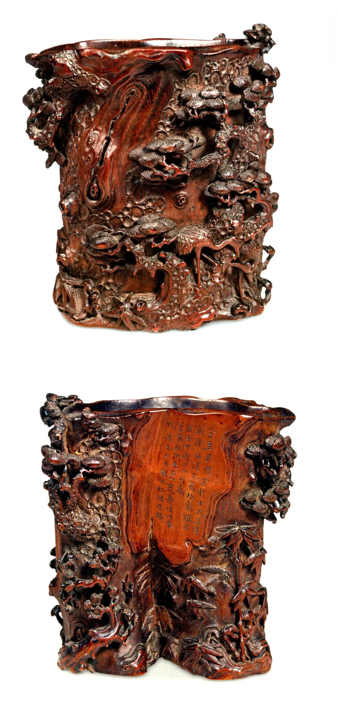 筆筒 竹製 手彫 文士図 筆立 文房具 書道品 賞物 置物 希少唐物 y 竹制文具品牌及商品- 京东